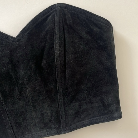 The leather ranch black suede corset top XS - Picture 4 of 8